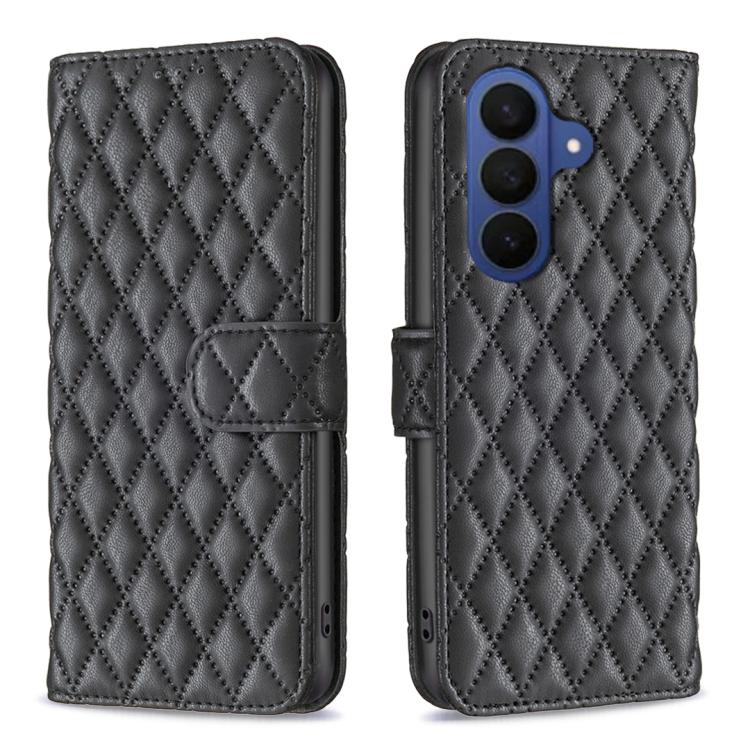 Diamond Lattice Wallet Flip Leather Phone Case, For Samsung Galaxy S26+ 5G, For Samsung Galaxy S26 Ultra 5G, For Samsung Galaxy S26 5G, For Samsung Galaxy S25 5G