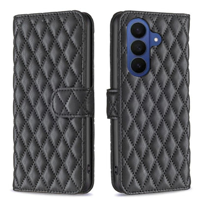 Diamond Lattice Wallet Flip Leather Phone Case, For Samsung Galaxy S26+ 5G, For Samsung Galaxy S26 Ultra 5G, For Samsung Galaxy S26 5G, For Samsung Galaxy S25 5G