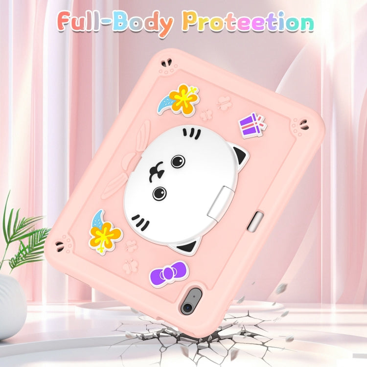 Cat Holder Silicone Hybrid PC Tablet Case with Strap