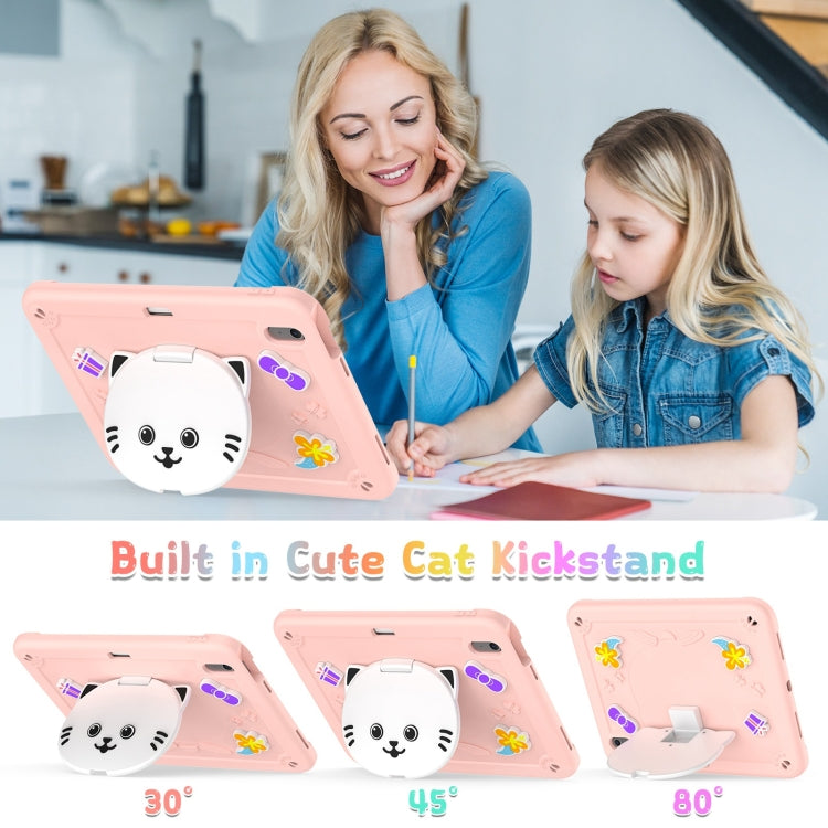Cat Holder Silicone Hybrid PC Tablet Case with Strap