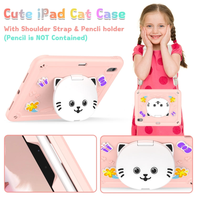 Cat Holder Silicone Hybrid PC Tablet Case with Strap