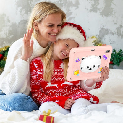 Cat Holder Silicone Hybrid PC Tablet Case with Strap