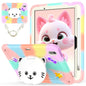 Cat Holder Silicone Hybrid PC Tablet Case with Strap