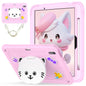Cat Holder Silicone Hybrid PC Tablet Case with Strap