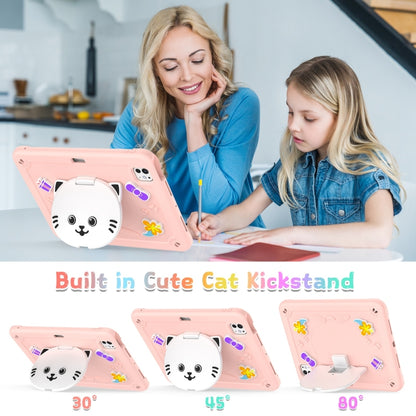 Cat Holder Silicone Hybrid PC Tablet Case with Strap