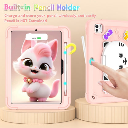 Cat Holder Silicone Hybrid PC Tablet Case with Strap