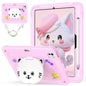Cat Holder Silicone Hybrid PC Tablet Case with Strap, For iPad Air 11 2026 / 2025 / 2024, For iPad Pro 11 2025 / 2024, For iPad 10.2 2021 / 2020 / 2019