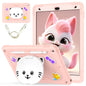 Cat Holder Silicone Hybrid PC Tablet Case with Strap, For iPad Air 11 2026 / 2025 / 2024, For iPad Pro 11 2025 / 2024, For iPad 10.2 2021 / 2020 / 2019