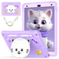 Cat Holder Silicone Hybrid PC Tablet Case with Strap