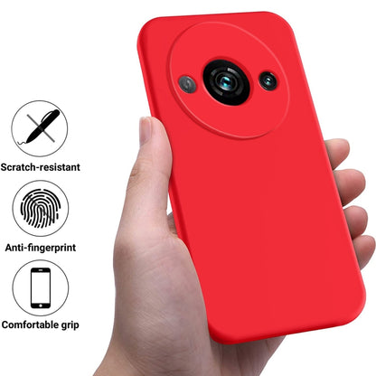 Solid Color Liquid Silicone Dropproof Full Coverage Phone Case, For Redmi A3x, For Redmi Turbo 3
