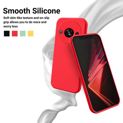 Solid Color Liquid Silicone Dropproof Full Coverage Phone Case, For Redmi A3x, For Redmi Turbo 3