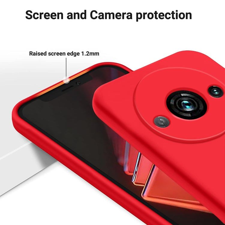 Solid Color Liquid Silicone Dropproof Full Coverage Phone Case, For Redmi A3x, For Redmi Turbo 3
