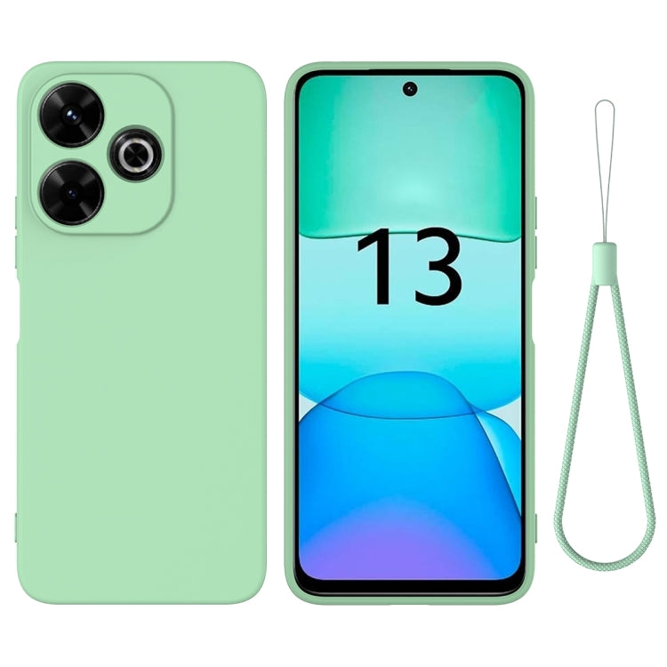 Solid Color Liquid Silicone Dropproof Full Coverage Phone Case, For Redmi 14C 4G, For Redmi 13 4G / 5G / Note 13R 5G, For Redmi A3x, For Redmi Turbo 3