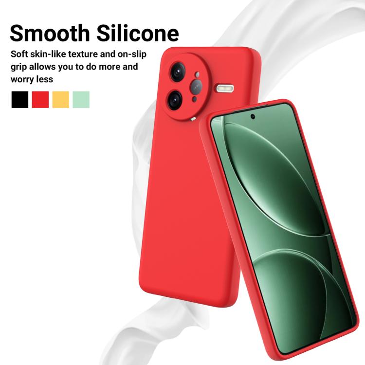 Solid Color Liquid Silicone Dropproof Full Coverage Phone Case, For Redmi K80 Pro, For Redmi K80, For Redmi Note 14 Pro 4G, For Redmi Note 14 4G 163.25mm, For Redmi A4 5G, For Redmi A3 Pro