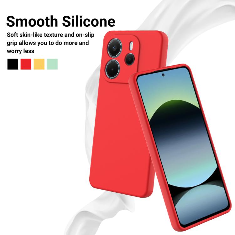 Solid Color Liquid Silicone Dropproof Full Coverage Phone Case, For Redmi Note 14 4G 163.25mm, For Redmi A4 5G, For Redmi A3 Pro, For Redmi Note 14 5G Global, For Redmi Note 14 Pro+ 5G, For Redmi Note 14 Pro 5G