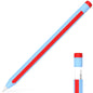 Colorful Pencil Style Stylus Silicone Protective Case, For Apple Pencil 2 / Pencil Pro