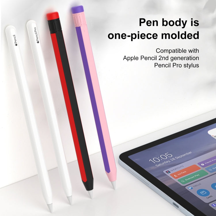 Colorful Pencil Style Stylus Silicone Protective Case, For Apple Pencil 2 / Pencil Pro