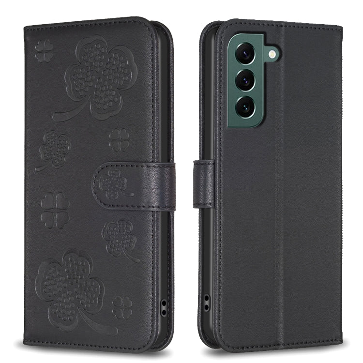 Four-leaf Embossed Leather Phone Case