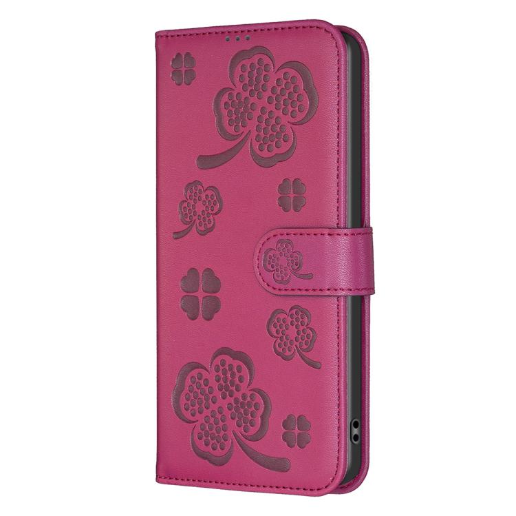 Four-leaf Embossed Leather Phone Case, For Samsung Galaxy S25 Edge 5G, For Samsung Galaxy S25 Ultra 5G, For Samsung Galaxy S24 FE 5G