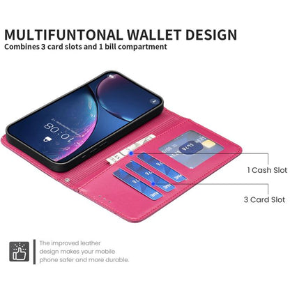 Four-leaf Embossed Leather Phone Case, For Samsung Galaxy S25 Edge 5G, For Samsung Galaxy S25 Ultra 5G, For Samsung Galaxy S24 FE 5G