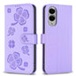 Four-leaf Embossed Leather Phone Case, For Samsung Galaxy S25 Edge 5G, For Samsung Galaxy S25 Ultra 5G, For Samsung Galaxy S24 FE 5G