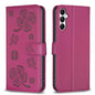 Four-leaf Embossed Leather Phone Case, For Galaxy S26 FE 5G, For Samsung Galaxy S25 Edge 5G, For Samsung Galaxy S25 Ultra 5G, For Samsung Galaxy S24 FE 5G