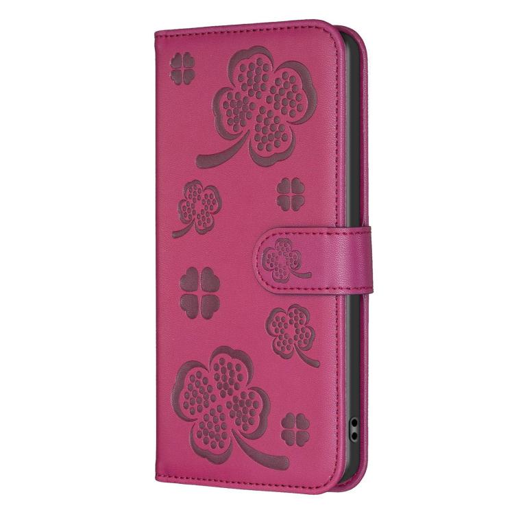 Four-leaf Embossed Leather Phone Case, For Galaxy S26 FE 5G, For Samsung Galaxy S25 Edge 5G, For Samsung Galaxy S25 Ultra 5G, For Samsung Galaxy S24 FE 5G