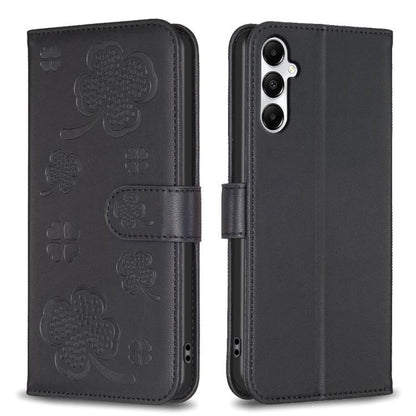 Four-leaf Embossed Leather Phone Case, For Galaxy S26 FE 5G, For Samsung Galaxy S25 Edge 5G, For Samsung Galaxy S25 Ultra 5G, For Samsung Galaxy S24 FE 5G