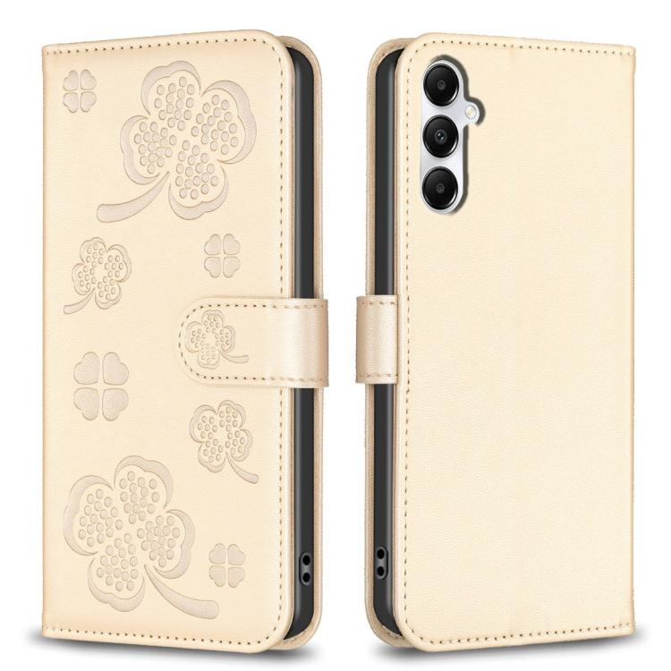 Four-leaf Embossed Leather Phone Case, For Galaxy S26 FE 5G, For Samsung Galaxy S25 Edge 5G, For Samsung Galaxy S25 Ultra 5G, For Samsung Galaxy S24 FE 5G