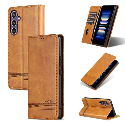 AZNS Magnetic Calf Texture Flip Leather Phone Case, For Samsung Galaxy S25 Ultra 5G, For Samsung Galaxy S24 FE 5G