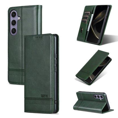 AZNS Magnetic Calf Texture Flip Leather Phone Case, For Samsung Galaxy S25 Edge 5G, For Samsung Galaxy S25 5G, For Samsung Galaxy S25+ 5G, For Samsung Galaxy S25 Ultra 5G