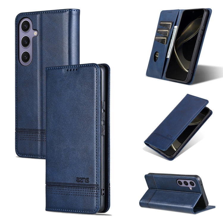 AZNS Magnetic Calf Texture Flip Leather Phone Case, For Samsung Galaxy S25 Edge 5G, For Samsung Galaxy S25 5G, For Samsung Galaxy S25+ 5G, For Samsung Galaxy S25 Ultra 5G