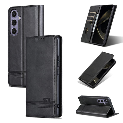 AZNS Magnetic Calf Texture Flip Leather Phone Case, For Samsung Galaxy S25 Edge 5G, For Samsung Galaxy S25 5G, For Samsung Galaxy S25+ 5G, For Samsung Galaxy S25 Ultra 5G