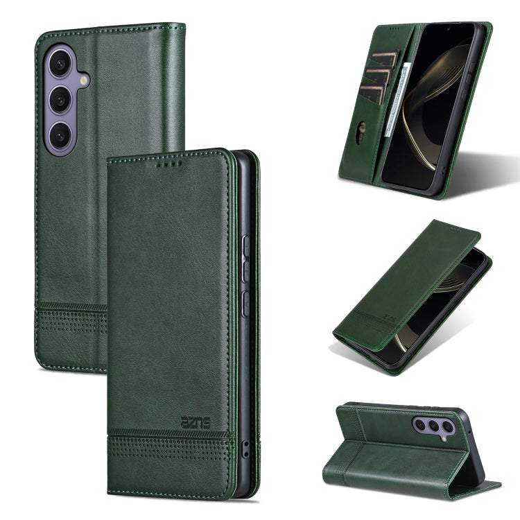 AZNS Magnetic Calf Texture Flip Leather Phone Case, For Samsung Galaxy S25 Edge 5G, For Samsung Galaxy S25 5G, For Samsung Galaxy S25+ 5G, For Samsung Galaxy S25 Ultra 5G