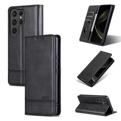 AZNS Magnetic Calf Texture Flip Leather Phone Case, For Samsung Galaxy S25 Edge 5G, For Samsung Galaxy S25 5G, For Samsung Galaxy S25+ 5G, For Samsung Galaxy S25 Ultra 5G