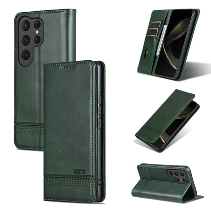 AZNS Magnetic Calf Texture Flip Leather Phone Case, For Samsung Galaxy S25 Edge 5G, For Samsung Galaxy S25 5G, For Samsung Galaxy S25+ 5G, For Samsung Galaxy S25 Ultra 5G