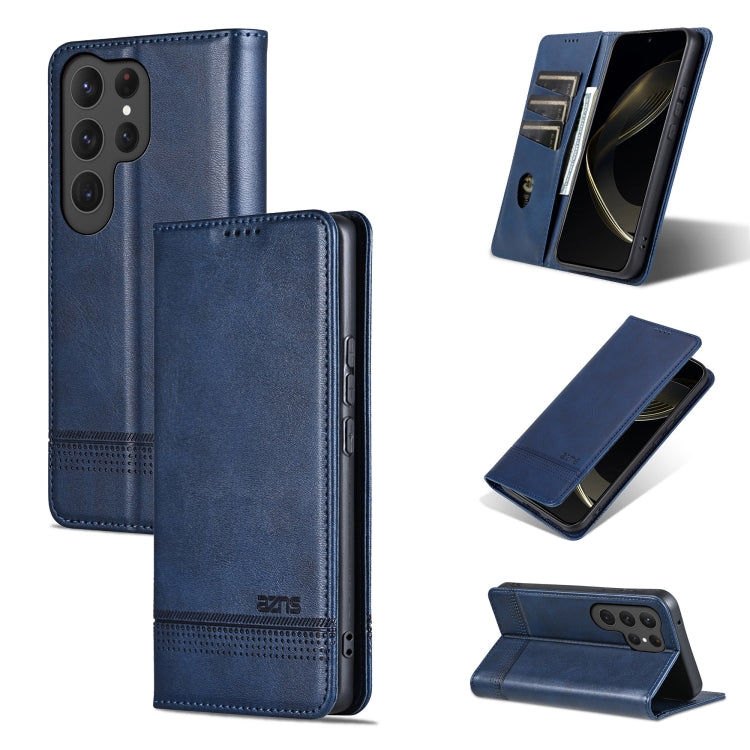 AZNS Magnetic Calf Texture Flip Leather Phone Case, For Samsung Galaxy S25 Edge 5G, For Samsung Galaxy S25 5G, For Samsung Galaxy S25+ 5G, For Samsung Galaxy S25 Ultra 5G