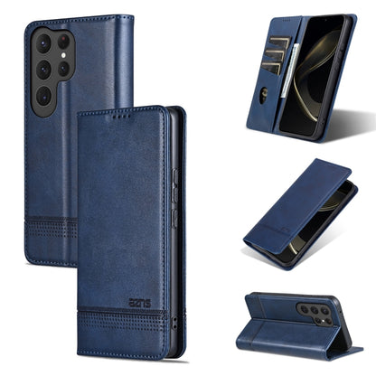 AZNS Magnetic Calf Texture Flip Leather Phone Case, For Samsung Galaxy S25 Edge 5G, For Samsung Galaxy S25 5G, For Samsung Galaxy S25+ 5G, For Samsung Galaxy S25 Ultra 5G