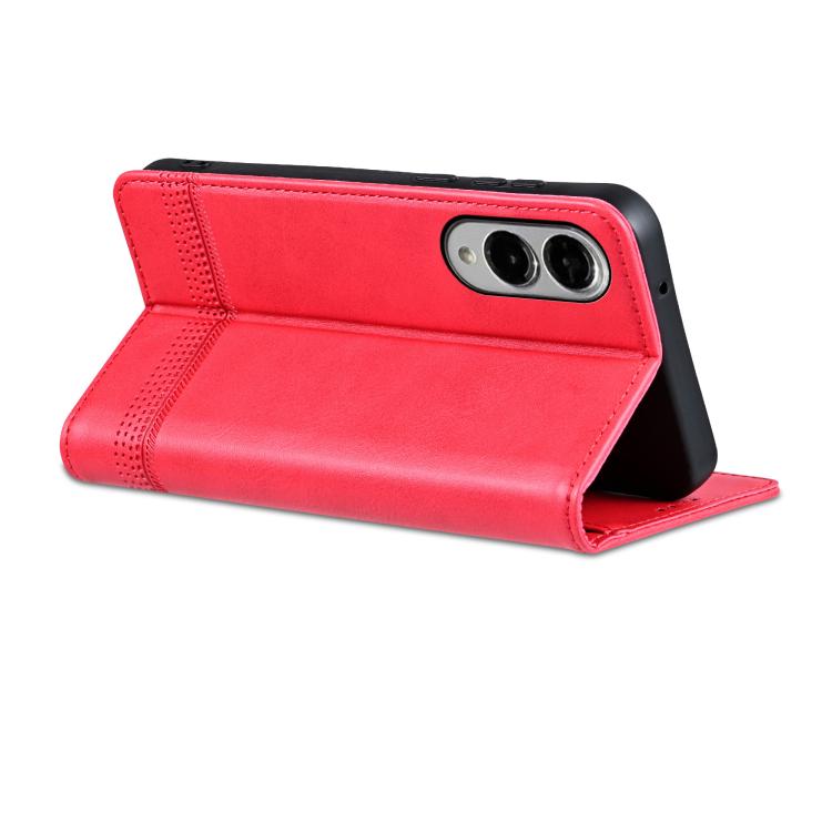 AZNS Magnetic Calf Texture Flip Leather Phone Case, For Samsung Galaxy S25 Edge 5G, For Samsung Galaxy S25 5G, For Samsung Galaxy S25+ 5G, For Samsung Galaxy S25 Ultra 5G