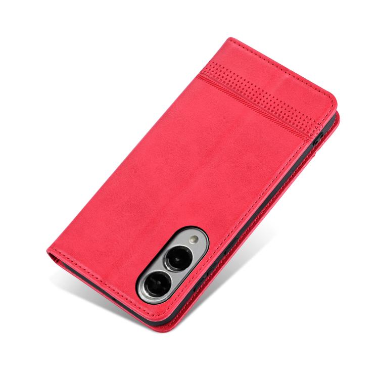 AZNS Magnetic Calf Texture Flip Leather Phone Case, For Samsung Galaxy S25 Edge 5G, For Samsung Galaxy S25 5G, For Samsung Galaxy S25+ 5G, For Samsung Galaxy S25 Ultra 5G