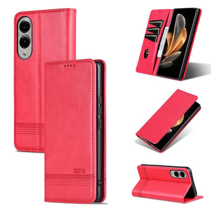 AZNS Magnetic Calf Texture Flip Leather Phone Case, For Samsung Galaxy S25 Edge 5G, For Samsung Galaxy S25 5G, For Samsung Galaxy S25+ 5G, For Samsung Galaxy S25 Ultra 5G