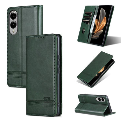 AZNS Magnetic Calf Texture Flip Leather Phone Case, For Samsung Galaxy S25 Edge 5G, For Samsung Galaxy S25 5G, For Samsung Galaxy S25+ 5G, For Samsung Galaxy S25 Ultra 5G