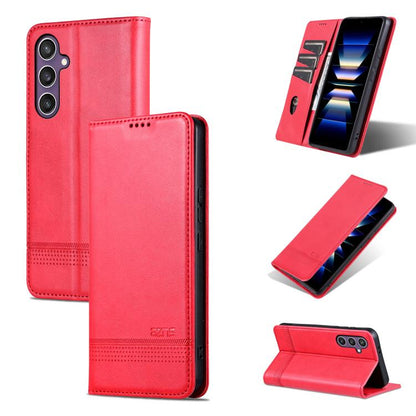 AZNS Magnetic Calf Texture Flip Leather Phone Case, For Samsung Galaxy S25 FE 5G, For Samsung Galaxy S25 Edge 5G, For Samsung Galaxy S25 5G, For Samsung Galaxy S25+ 5G
