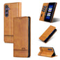 AZNS Magnetic Calf Texture Flip Leather Phone Case, For Samsung Galaxy S25 FE 5G, For Samsung Galaxy S25 Edge 5G, For Samsung Galaxy S25 5G, For Samsung Galaxy S25+ 5G