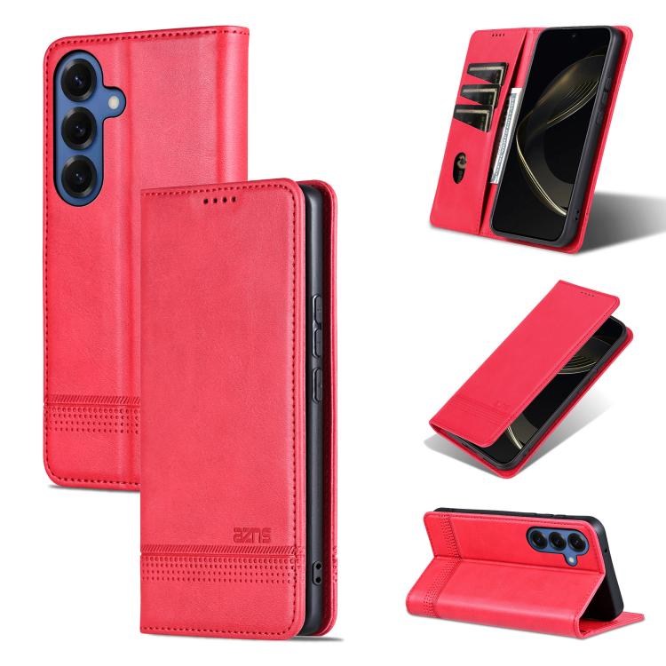 AZNS Magnetic Calf Texture Flip Leather Phone Case, For Galaxy S26 FE 5G, For Samsung Galaxy S26+ 5G, For Samsung Galaxy S26 Ultra 5G, For Samsung Galaxy S26 5G