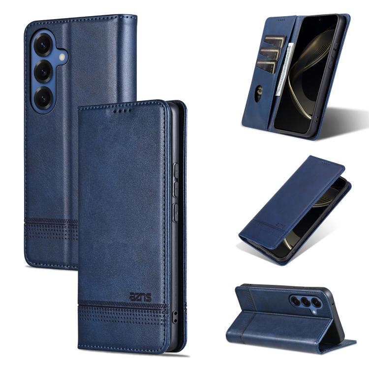 AZNS Magnetic Calf Texture Flip Leather Phone Case, For Samsung Galaxy S26+ 5G, For Samsung Galaxy S26 Ultra 5G, For Samsung Galaxy S26 5G, For Samsung Galaxy S25 FE 5G