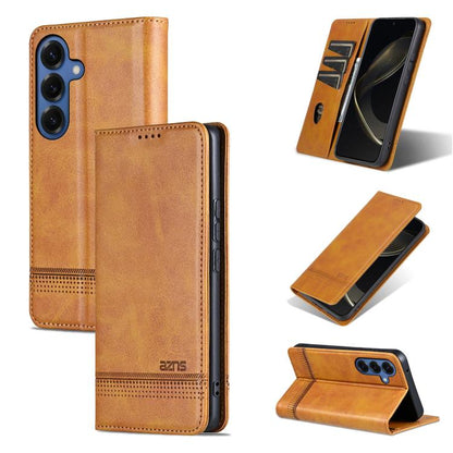 AZNS Magnetic Calf Texture Flip Leather Phone Case, For Samsung Galaxy S26+ 5G, For Samsung Galaxy S26 Ultra 5G, For Samsung Galaxy S26 5G, For Samsung Galaxy S25 FE 5G