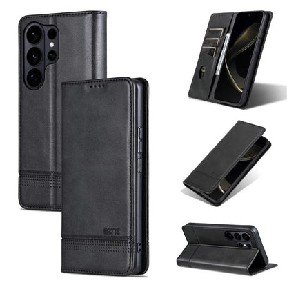 AZNS Magnetic Calf Texture Flip Leather Phone Case, For Samsung Galaxy S26+ 5G, For Samsung Galaxy S26 Ultra 5G, For Samsung Galaxy S26 5G, For Samsung Galaxy S25 FE 5G