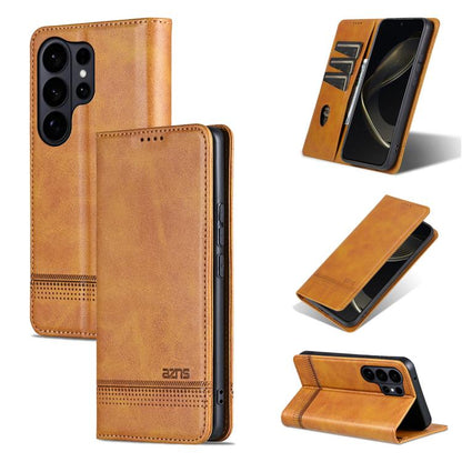AZNS Magnetic Calf Texture Flip Leather Phone Case, For Samsung Galaxy S26+ 5G, For Samsung Galaxy S26 Ultra 5G, For Samsung Galaxy S26 5G, For Samsung Galaxy S25 FE 5G