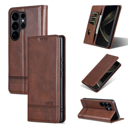 AZNS Magnetic Calf Texture Flip Leather Phone Case, For Samsung Galaxy S26+ 5G, For Samsung Galaxy S26 Ultra 5G, For Samsung Galaxy S26 5G, For Samsung Galaxy S25 FE 5G